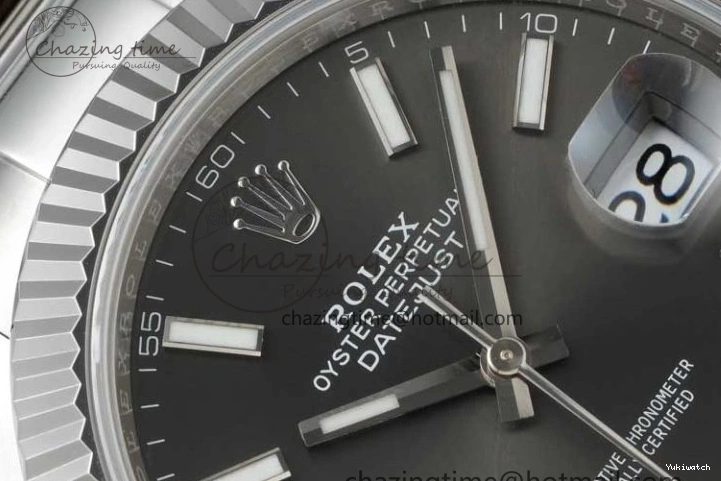 Bracelet on Dial DateJust 126334 VR3235 41 Oyster 1:1 904L NTF Gray Steel Stick Edition Best 1102